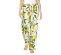 Fresh Tropical Lemons Pantalon de pyjama pour femme Couché paresseusement sur le canapé lors d'un week-end paresseux, blanc, S