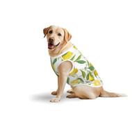 Fresh Tropical Lemons T-shirt décontracté sans manches pour animal de compagnie, gilet pour chien, imprimé en coton doux pour animaux de compagnie, T-shirt respirant pour grand chien (3xl-5XL)
