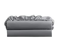 FreshCulture Lot de 2 draps-Housses de qualité hôtelière - Ultra Doux et Respirant - Microfibre brossée - Poche Profonde - Draps rafraîchissants pour lit Double (Gris foncé)