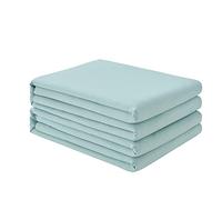 FreshCulture Lot de 2 draps plats en microfibre brossée - Ultra doux et respirants - Sans plis - Entretien facile - Draps plats uniquement pour lit double (bleu spa)