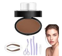 Fresheight Deluxe Stamp Set,Brow Pro Stamp Set,Waterproof Kit,Eyebrow Stamps,Beginner-Friendly Brow Defining Tool for Women (Dark brown, Arched)