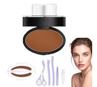 Fresheight Deluxe Stamp Set,Brow Pro Stamp Set,Waterproof Kit,Eyebrow Stamps,Beginner-Friendly Brow Defining Tool for Women (Reddish brown, Round)