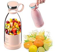 Freshjuice-Portable Mini Blender, Personal Size Blender for Shakes and Smoothies, Fresh Juice Mini Fast Portable Blender for Home, Travel, Office, Gym (Color : Pink)