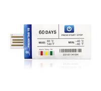 Freshliance Enregistreur de température, -40℃~60℃ Enregistreur de température USB à usage unique avec rapport PDF CSV, 30000 lectures haute précision 60 jours 2packs, Fresh Tag 1U
