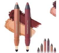 Freshlus Shadow liner Duo,Luxowly Shinalify shadow Liner 2-in-1 Eyeliner & eyeshadow, Mitlume Perfect Color Duo-Shadow Linerr 2-in-1 Eyeliner & Eyeshadow