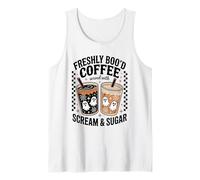 Freshly Boo'd Coffee Scream and Sugar Halloween Graphic Débardeur