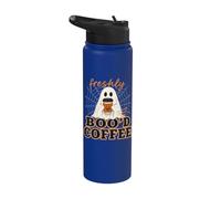 Freshly Boo'd with Scream and Sugar Halloween Ghost Coffee Stainless Steel Insulated Water Bottle