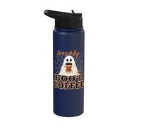 Freshly Boo'd with Scream and Sugar Halloween Ghost Coffee Stainless Steel Insulated Water Bottle
