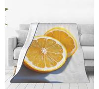 Freshly Cut Lemon Couverture en flanelle ultra douce - Une couverture pour la maison, les voyages et l'extérieur - 127 x 101,6 cm