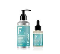 Freshly - Hair Growth & Density Anti-Chute Pack - Routine Capillaire Naturelle Anti-Chute - Shampooing + Sérum Traitement - Renforce et Améliore la Densité des Cheveux - Formule 99% Naturelle