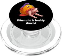 Freshly Shaved Pussy Meme Cat Meme Hilarious Adult Joke PopSockets PopGrip pour MagSafe