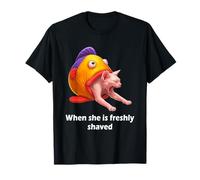 Freshly Shaved Pussy Meme Cat Meme Hilarious Adult Joke T-Shirt