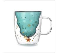 FrEshn Tasse De Couple Creative 3D Transparent TRANSPRY TROISSION DE Structure Transe Star DE Star Coupe Casse Coupe DE JUS Jus de Jus de Noël Cadeau de Noël Coupe (Color : with-Cover, Size : Box)