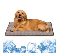 Freshpad Pour Chien, Freshpad Cosypet, S - XL Freshpad - Tapis Rafraichissant Pour Chiens Et Chats, Convient Aux Animaux De Toutes Tailles, Soie Glacée Fraîche Et Maille Respirante (marron, XXL)
