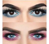 FreshTone Lentilles De Contact De Couleur Turquoise 2 Ton Kit De Rangement Boitier Pince et applicateur Offert 12 Mois sans correction