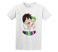 FreshTrue Beelzebub Cosplay Base Comfortable City Distressed T-Shirt White S