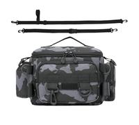 Freshwater Fishing Bag, Fishing Tackle Box Organizer, Waterproof Multi Pocket Fishing, Tackle Box Bag Dividers, Padded Shoulder Strap, Easy to Use, Portable for Pliers Gear Storage