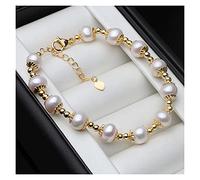 Freshwater Round Pearl for Women Natural Pearl Jewelry Girl Daughter Birthday Gift