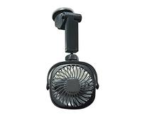 Freshwater Ventilateur USB pour voiture avec ventouse, ventilateur mural rechargeable USB, ventilateur USB personnel avec rotation à 360 degrés