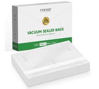 FRESKO Sacs Sous Vide Alimentaire 50 Sachets 20 x 30 cm pour Machine Sous Vide - Sacs à Faire le Vide d'air Gaufrés pour la Conservation des Aliments et la Cuisson, Sans BPA