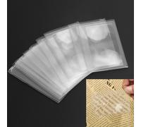 Fresnel loupe de poche, format cartte de crédit, loupe transparente pour la lecture des nouvelles, 10 pièces