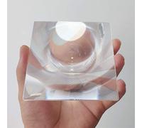 Fresnel Loupe d'objectif 100 x 100 mm, Longueur focale 50 mm, lentille Acrylique Ultra Fine pour Salle de Classe Physique, Chauffage Solaire, Allume-feu, loupe.