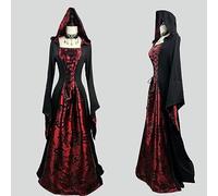 FRESQA Couleur Cosplayer Halloween femmes robe Vintage médiéval Cosplay Costume rouge fantôme mariée robe femme gothique effrayant vêtements