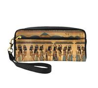 FRESQA Mini trousse de maquillage portable à imprimé bohème style folklorique mexicain, polyvalente et compacte, parfaite pour vos essentiels, Femmes dans l'Égypte ancienne, One Size