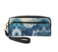 FRESQA Mini trousse de maquillage portable à motif écossais rouge et noir, polyvalente et compacte, parfaite pour vos essentiels, À l'intérieur des marées, One Size