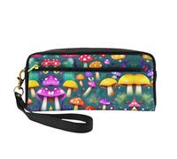 FRESQA Mini trousse de maquillage portable avec imprimé camouflage Cold Tree, polyvalente et compacte, parfaite pour vos essentiels, Arts des champignons lumineux, One Size