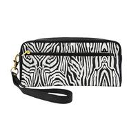 FRESQA Mini trousse de maquillage portable avec imprimé tulipes colorées, polyvalente et compacte, parfaite pour vos essentiels, Zébré, One Size