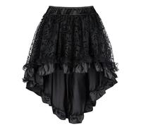 FRESQA S-6XL Jupes Femmes Mode rétro Gothique Jupe Renaissance Dentelle Jupes irrégulières Steam Punk Femme Pirate Jupe Cosplay Costumes