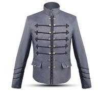FRESQA Vintage médiéval vestes hommes Cardigan haut Steampunk vêtements hommes noir Halloween fête victorien gothique manteau 4XL 5XL