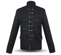 FRESQA Vintage médiéval vestes hommes Cardigan haut Steampunk vêtements hommes noir Halloween fête victorien gothique manteau 4XL 5XL