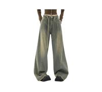 FRESQA Y2K - Jean Cargo Vintage pour Femmes, Streetwear coréen, Baggy, rétro, Droit, Pantalon Parachute, en Denim, vêtements féeriques Grunge Alt