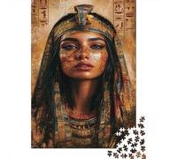 Fresque Égyptienne Civilisation Ancienne Puzzle 1000 Pièces Papier pour Adultes Vue de Nuit Puzzle en Famille Détente Décoration Cadeau 70x50cm/1000pcs