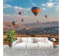 Fresque intissé 200x140cm ThèMe Romantique De MontgolfièRe 3D Impression Haute Définition Papier Peint Décoration Murale Poster Coloré Anti-rides Murale Moderne Salon Chambre á Coucherr Bureau Salle