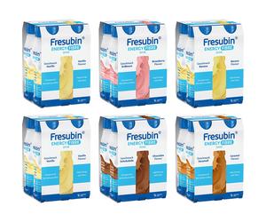 Fresubin Energy Fibre - Boisson nutritive, carton assorti | Alimentation pour astronautes et alimentation de reconstitution avec vitamines Nourriture Liquide 24x200 ml