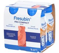 Fresubin PRO Compact Pêche-Abricot - Boisson hypercalorique et hyperprotéinée Fluide 4x125 ml