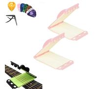 Fret Floss Guitar String Cleaner, Fretboard Cleaner, Maintenance Reusable Cleaning Tool, For Violin/Bass/Ukulele/Electric Guitars And Other Musical Instrument (Pink,2PCS)