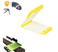 Fret Floss Guitar String Cleaner, Fretboard Cleaner, Maintenance Reusable Cleaning Tool, For Violin/Bass/Ukulele/Electric Guitars And Other Musical Instrument (Yellow,1PCS)