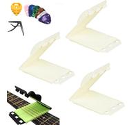 Fret Floss Guitar String Cleaner, Fretboard Cleaner, Maintenance Reusable Cleaning Tool, For Violin/Bass/Ukulele/Electric Guitars And Other Musical Instrument (White,3PCS)