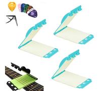 Fret Floss Guitar String Cleaner, Fretboard Cleaner, Maintenance Reusable Cleaning Tool, For Violin/Bass/Ukulele/Electric Guitars And Other Musical Instrument (Blue,3PCS)