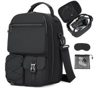 FRETHIND Sac Compatible avec Meta Quest 3S/3/Oculus Quest 2, Bandoulière pour Casque VR Vision Pro/Elite Strap et Accessoires de Manette, Etuit de Voyage, de Jeu (Pas l'étui Rigide, Noir)