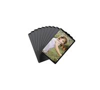 FRETONBA 10 Pièces Mini Cadres à Photos Magnétiques Frigo, 7,5 x 5 cm Présentoir de Cartes Postales Sans Cadre avec Poche Transparente, Magnets Photo Cadre pour Réfrigérateurs en Métal, Noir