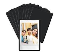 FRETONBA Cadres Photo Magnétiques Frigo pour Pellicule Polaroid Instax Mini, 10 Pièces 9,5 x 6,5 cm Cadre Photo Aimanté, Petit Cadre Magnetique pour Photos, Cartes Postales, Noir