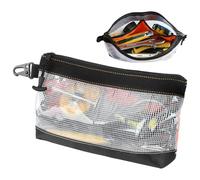 FRETONBA Pochette Zippée, Sac a Outils Matériau Pvc Transparent | Rangement Outils Étanche Et Antistatique, Trousse Crochet En Métal, Sacoche Avec Fermeture Éclair