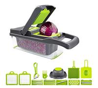 Fretrecy Mandoline Cuisine 14 in 1 Multifonctions Coupe Legume Idéal pour Hacher les Fruits et les Légumes, Oignons