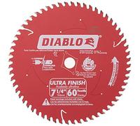 Freud D0760A Diablo Lame de scie circulaire de finition ultra fine de 19,5 cm x 60 dents avec arbre de 1,6 cm et lame diamant Knockout unique