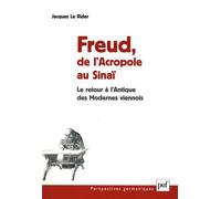Freud, de l'Acropole au Sinaï Le retour à l'antique de la modernité viennoise - Jacques Le Rider - Puf - broché - Etude